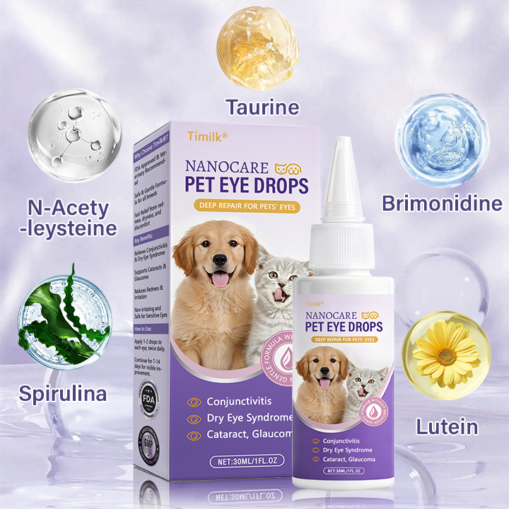 Timilk® NanoCare Pet Eye Drops 👩⚕️ FDA Approved | Relieves Conjunctivitis, Dry Eyes, Cataracts & Keratitis 🐶🐱