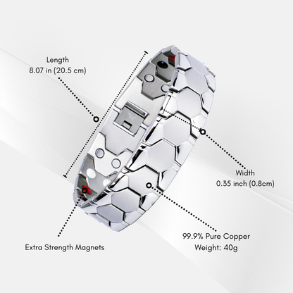 Czticle® MagnaCalm Copper Magnet Wellness Bracelet – For Men