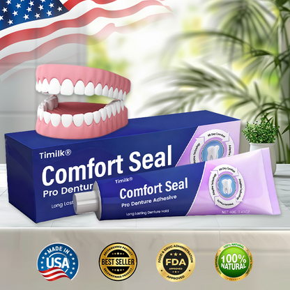 🔥 LIMITED SPECIAL OFFER 🔥 Timilk® Comfort Seal Pro Denture Adhesive🦷💜FDA Certified (Clinically Proven 96-   Hour Lock Hold for   Secure, Comfortable &   Zinc-Free Denture Fit) (A)