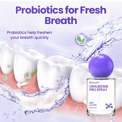 ✨FRESH-BREATH UPGRADE FOR DAILY USE 💜 Biancat® OralBiome Pro Spray  🦷 Probiotic Support for Fresh Breath, Gum Comfort & Oral Balance ✨（A）