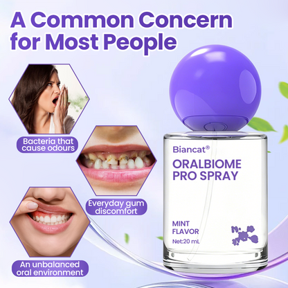 ✨FRESH-BREATH UPGRADE FOR DAILY USE 💜 Biancat® OralBiome Pro Spray  🦷 Probiotic Support for Fresh Breath, Gum Comfort & Oral Balance ✨（A）