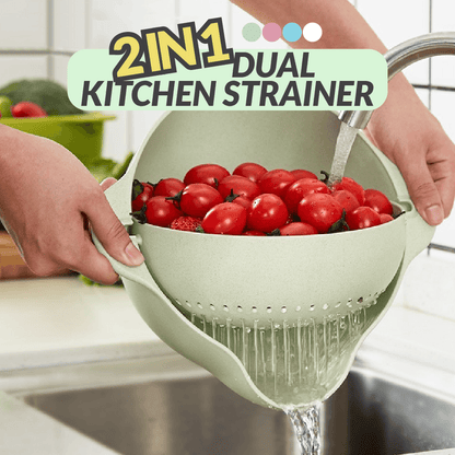 2 In 1 Dual Kitchen Strainer